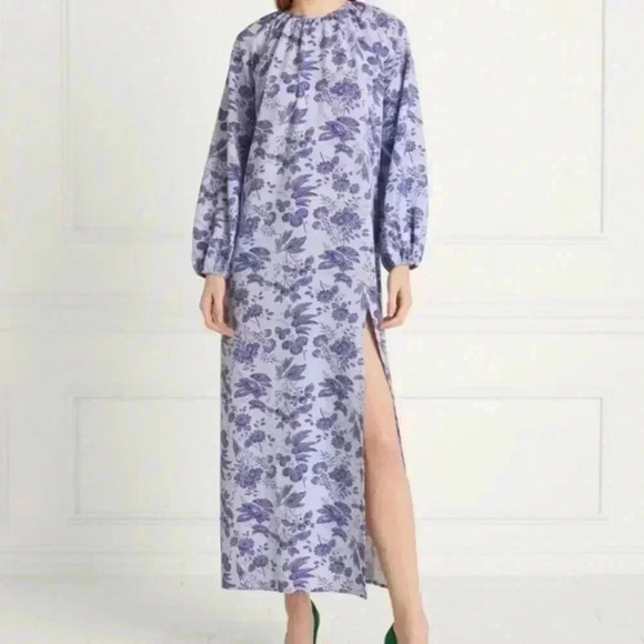Hill House The Simone Dress Lilac Floral Size XL - Picture 1 of 6